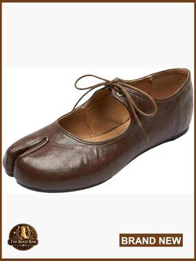 Tabi Split Toe Mary Jane Flats Slip On Wide Width Comfortable Walking Shoes